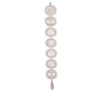 Mcclellanty Madera 7 Chakra Discos de Madera Adorno Colgante Chakra CuracióN Arte de la Pared DecoracióN MeditacióN EnergíA SíMbolos Colgante