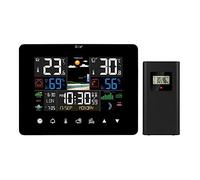 Mcclellanty Pantalla Digital Reloj MeteorolóGico Reloj MeteorolóGico con Sensor de Temperatura y Humedad para el Hogar Interior Exterior