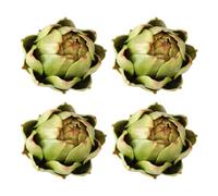 Mcclellanty - Paquete de 4 verduras y frutas de alcachofas artificiales para decoración de mesa de fiesta de boda a verde, fácil de usar