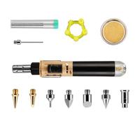 Mcclellanty Soldador de Gas Inalámbrico Pistola de Soplador Antorcha Autoencendido Arranque Instantáneo Herramienta de Soldadura con Control de Llama Ajustable,B