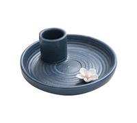 Mcclellanty Soporte de Incienso Azul, Soporte de Incienso de CeráMica, Soporte de Madera AromáTica, Soporte de para Quemador de Incienso de Terracota Simple y Moderno