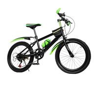 MccoMMon Bicicleta infantil de 20 pulgadas, bicicleta de montaña, bicicleta de ciudad con freno de disco doble, velocidad ajustable, de acero al carbono, 130-150 cm para niños (verde)