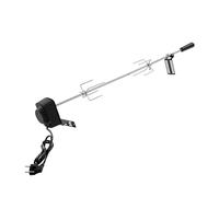 MccoMMon Brochetas para barbacoa de acero inoxidable, 104 cm, pinchos giratorios para barbacoa, juego de pinchos para barbacoa Weber Spirit con motor giratorio 220 V-240 V