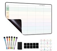 MCCORL Pizarra semanal magnética para nevera, calendario familiar magnético, planificador semanal, lista para hacer lista, comidas y agenda, borrable para cocina, 42 × 28 cm - en italiano