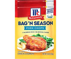McCormick Bag 'n Season - Bolsa de cocina y mezcla de condimentos para chuletas de cerdo, 1.0 onzas