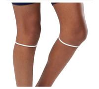 McDavid 2 bandas de silicona para rótula, soporte ligero para la rodilla en caso de irritación de tendones y rodillas de corredor, antideslizante y agradable para la piel (blanco)