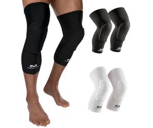 McDavid - 6446R - Media de compresión - Hexpad - Unisex adulto - Rodilleras deportivas -Previene lesiones de impacto - Muy Elásticas - Deportes Indoor - Negro - M