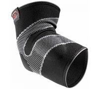 McDavid - Coderas de Tejido Elástico en cruz con acolchado en gel, Unisex, Negro, L