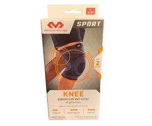 Mcdavid Rodillera deportiva de punto con refuerzo de gel S/M gris