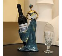 MCDSAJ Modern de Lujo Decorativo Estante de Vino Elegante Diseño de Bailarín Rojo de la Decoración del Hogar Material de Resina Accesorio Ideal para la Sala de Estar del Comedor (Rojo)