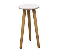 MCDSAJ Soporte de madera para plantas de mesa auxiliar redonda pequeña, soporte alto para plantas de interior, soporte de madera para macetas, decoración moderna del hogar