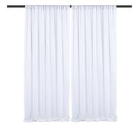 MCDSAJ Telón de fondo de tela de gasa de 1,5 m x 3 m, color blanco, rosa