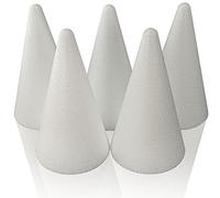 MCE-Commerce Conos de poliestireno diámetro, Altura, 5 Unidades, Espuma, Blanco, Ø 7 cm Höhe 12 cm