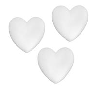 MCE-Commerce Corazones de poliestireno, 3D para manualidades y pintar, decoración de boda, San Valentín (12 cm, 3 unidades)