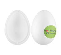 MCE-Commerce Huevos de poliestireno de 21 cm, 2, 1 Unidad, para Manualidades y decoración de Pascua, Espuma, Jardín Blanco/Opulento