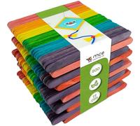 MCE-Commerce Manualidades de Madera de Abedul, Varios Colores, 114 x 10 x 2 mm, 500 Unidades, abedu, carbón, 114 mm