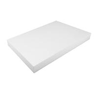 MCE-Commerce Placa de poliestireno Rectangular 297 x 420 x 40 mm, 1 Pieza para Manualidades, modelismo, proyectos creativos, Blanco, A3 29,7×42×4 cm
