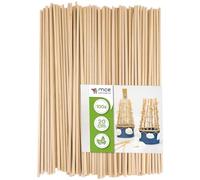 MCE-Commerce Varillas redondas de madera de haya natural, diámetro de 3 mm, longitud de 20 cm, 100 unidades, modelismo, manualidades, naturaleza, Ø 3 mm x 20 cm