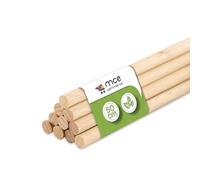 MCE-Commerce Varillas Redondas de Madera de Haya Natural, diámetro de 8 mm, Longitud 50 cm, 10 Unidades, modelismo, Manualidades, Naturaleza, Ø 8 mm x 50 cm