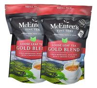 McEntee's Irish Loose Leaf Gold Blend Tea - (Paquete de 2) - Bolsa de 250 g - Mezclado por expertos en Irlanda. Assam y té negro de Kenia.