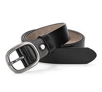 McFanBe Cinturón de Cuero Damas Para Mujeres, Niñas, Jeans, Pantalones de Vestir, 1.1 Pulgadas de Ancho (S:93cm(Ajuste 67-76cm/27-30"), A:negro)