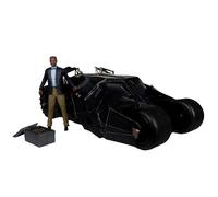McFarlane DC Multiverse Lucius Fox & Tumbler (The Dark Knight) - Juguetes de vehículo con etiqueta dorada