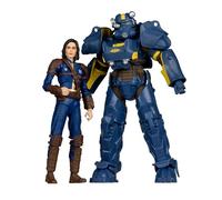 McFarlane Toys Figura Fallout 4 T-60 Vault Tec y Sole Survivor – Pack de 2, 18 cm