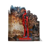 McFarlane Figura de Deadpool basada en el cómic número 98 del Cómic Los Nuevos Mutantes, Posada no articulada, de Escala 1:10, Mide 18cm, Incluye una Tarjeta Coleccionable, Bizak (64384766)