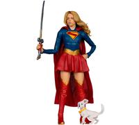 McFarlane -Figurine articulado de 18 cm Supergirl y Baby Krypto (película Supergirl) del Universo DC (edición Deluxe Theatrical)