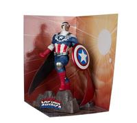 McFarlane Marvel Capitán América 1:10 escala coleccionable con escena (nuevo Capitán América #1) Juguetes