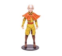 McFarlane Toys, Avatar The Last Airbender - Figura de acción de Aang con Etiqueta Dorada de 7 Pulgadas con 22 Partes móviles, Figura Coleccionable con Accesorios y Base de Soporte de coleccionista, a