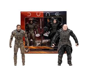 McFarlane Toys Dune: Part Two Gurney Halleck & Rabban - Figuras de acción de 7 Pulgadas, Paquete de 2 - Guerreros increíblemente detallados con Ultra articulación, Espadas, látigo y Tarjetas de Arte
