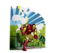 McFarlane Toys - Figura posada a escala 1:10 de Marvel Iron Man con escena (The Invincible Iron Man #126)