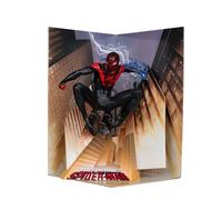 McFarlane Toys - Marvel Spider-Man - Coleccionable a escala 1:10 con escena (Miles Morales: Spider-Man #1)