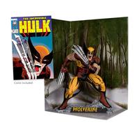McFarlane Toys - Marvel Wolverine coleccionable a escala 1:6 con escena (The Incredible Hulk #340)