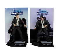 McFarlane Toys - The Blues Brothers Jake & Elwood Blues 6 "Posed Figure 2 Pack, Gold Label