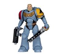 McFarlane Warhammer 40.000 - Figura de acción (18 cm), diseño de lobos espaciales, color gris