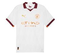 MCFC 770448-02 Away Authentic Jersey T-Shirt Unisex White-Aubergine Tamaño M