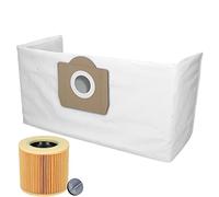McFilter 10 bolsas de aspirador + 1 filtro para Kärcher WD 3 MV 3 | Bolsas de tejido no tejido de 3 capas KA 39 + filtro de cartucho | WD 3 Premium | alternativa a Kärcher KFI 357 y KFI 3310