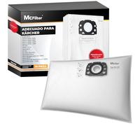 McFilter 10 bolsas de aspiradora de tela no tejida, para Kärcher KFI 357 | WD 2 Plus, serie WD 3, KWD 1-3, SE 4001, SE 4002; para el código 2.863-314.0 para aspiradoras seco/húmedo con tapa de plástico
