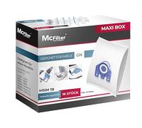 McFilter 16 bolsas compatible con aspiradora Miele I S8360 S 8360 I con 8 filtros, microfleece, bolsa de plástico con junta de goma