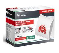 McFilter | 16 bolsas para aspiradoras Miele FJM | adecuado para Jazz Plus S371, S712-1 | 5 capas | bolsa para polvo incl. 8 filtros con cierre automático | MAXI BOX