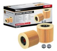 McFilter 2 filtros de cartucho para Kärcher WD1 WD2 WD3 | KFI 3310 | 2 filtros para Kärcher WD1, WD2, WD3, MV2, MV3, SE 4001/4002 - recambio KFI 3310 y 6.414-552.0