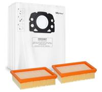 McFilter | 20 bolsas de aspiradora adecuadas como alternativa para la aspiradora multiusos Kärcher WD4, WD5, WD6, MV4, MV5, MV6 + 2x filtro - tipo de bolsa KA 33