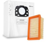 McFilter: 20 bolsas para aspiradora + 1 filtro, compatibles con Kärcher WD4, WD5, WD6, MV4, MV5, MV6; alternativa para KFI 487 + KFI 4410, 2.863-005.0, 2.863-006.0; aspiradora multiusos - modelo KA 33