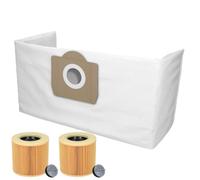 McFilter | 20 bolsas para aspiradora + 2 filtros de cartucho adecuados para Kärcher WD3 Premium, MV3, A2604, A2204, A2254, recambio para KFI 3310, 6.414-552.0 -547.0-772.0, 6.959-130.0, tipo KA39