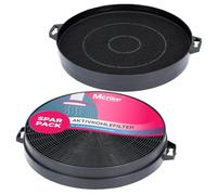 McFilter | 2x filtro de carbón activo Ø 210mm para campana extractora apto para Constructa 00353121, Bosch/Neff DHZ5140, Bauknecht 481281718524 AEG/Juno 902979371/9 - Filtro para campana extractora