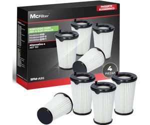 McFilter | 4x Filtro compatible con Aspirador AEG CX7 QX8 MX7-7000 Recambio para Filtro HEPA AEF150 Aspirador sin cable Ergorapido Animal Flexibility Animal Power CX7-2-45 CX7-2-i360 CX7-2-s360