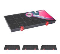 McFilter | 4x filtro de carbón activado campana extractora compatible con filtro de carbón AEG Electrolux 902979366-9, Bauknecht DKF24, Zanussi KLF60/80 Typ150, Siemens LZ33900, Neff Z5147X0