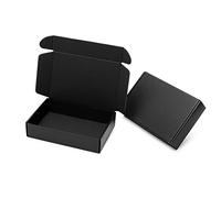 Mcfleet Cajas de envío negras de 9 x 6 x 2 pulgadas, paquete de 24 cajas de correo de cartón corrugado para pequeñas empresas, cajas de envío planas cajas de embalaje de regalo vacías suministros